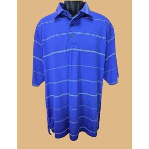 Footjoy FJ Mens Purple Striped Polo Large